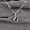 Blue Apatite Gemstone Zircon Pendant 925 Sterling Silver Jewelry Women Necklace CZP-7-2