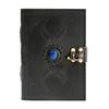 Tiny Triple Moon Leather Journal Handmade Mini Notebook Antique Book Of Shadow