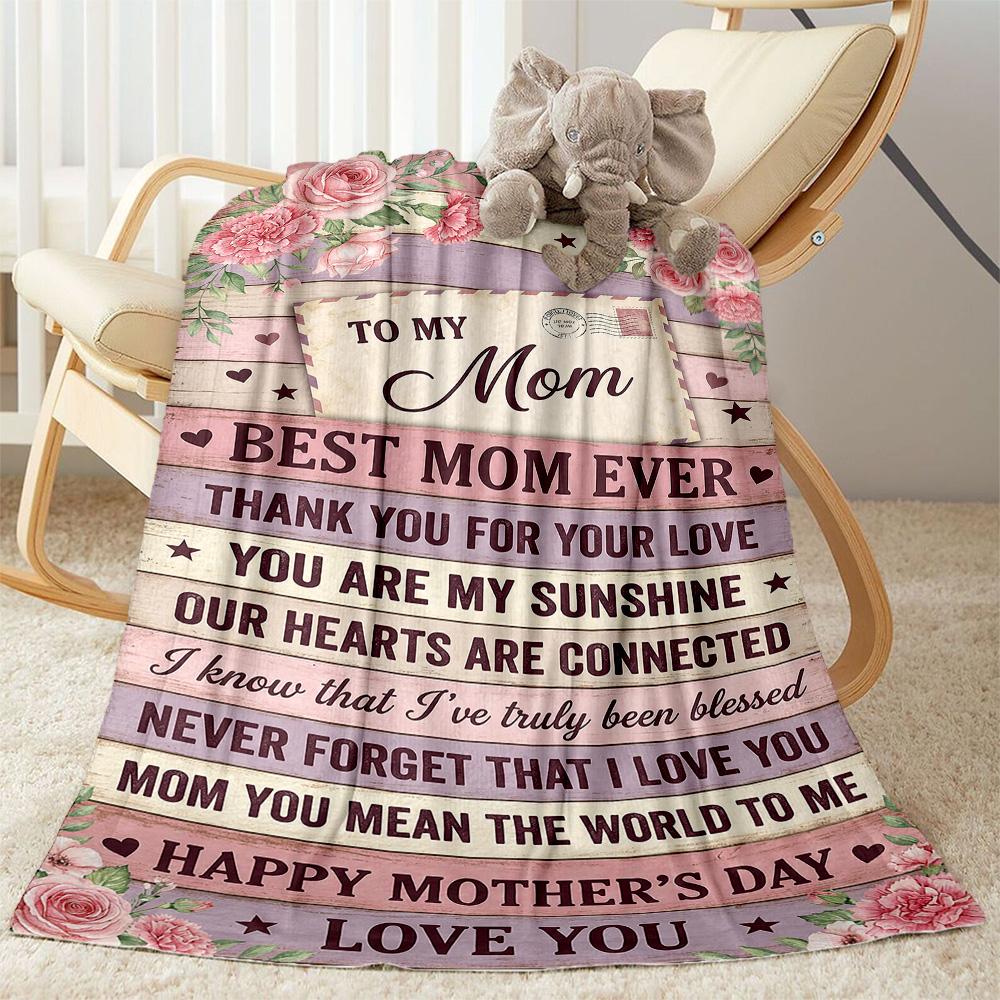 Mother's Day Love Blanket Suitable for sofas,travel, living rooms also a good gift for friends and family Suitable for all seasons.