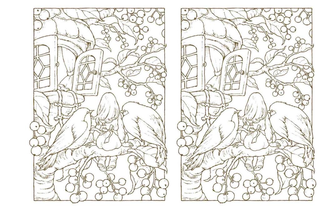 My Coloring Postcard Book The Story of the Forest Girl (Revised Edition)