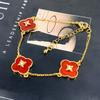 Four-leaf clover bracelet agate malachite women's bracelet fashion commuter versatile jewelry