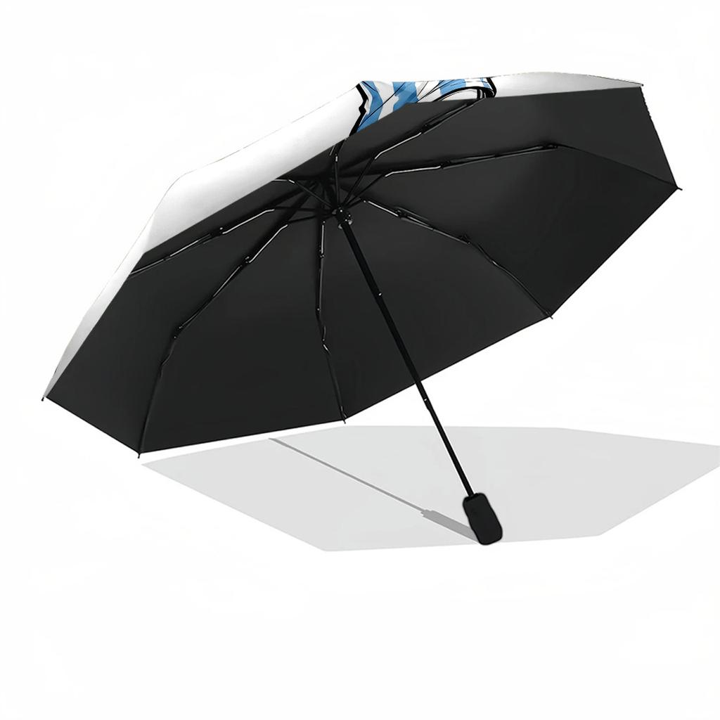 Soccer Player In Action Compact Travel Automatic Umbrella Compact 8-Rib Lightweight Compact Design All-Season Travel Fashion Lovers