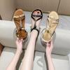 Flat Women Sandals  2024  Summer Cross Strap Beading Sandals Fashion Open Toe Elegant Women Shoes Sexy Large Size Sandals Women