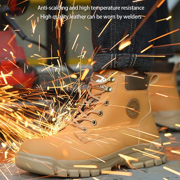 Labor Insurance Shoes Men's Waterproof Oil Abrasion-resistant Non-slip Work Shoes Steel-toed Shoes Safety Shoes Work Boots