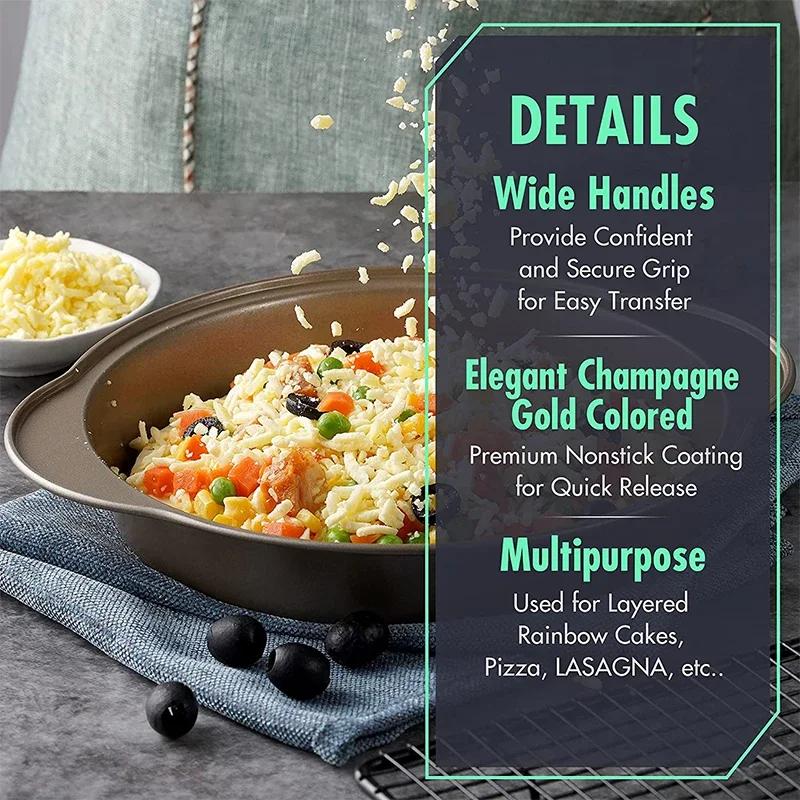 Круглая форма для торта 9 дюймов Форма для чизкейка Углеродистая сталь Антипригарная Форма для пирога Пиццы Противень Духовка Тост Форма для бисквита Формы для выпечки