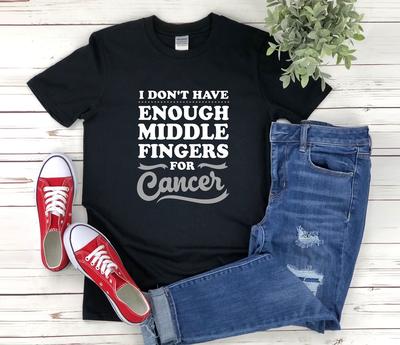 Brain Tumor Warrior and Kids Tshirt, Brain Tumor and Kids Tshirt, Brain Cancer and Kids Tshirt, I Dont Have Enough Middle Fingers For Cancer