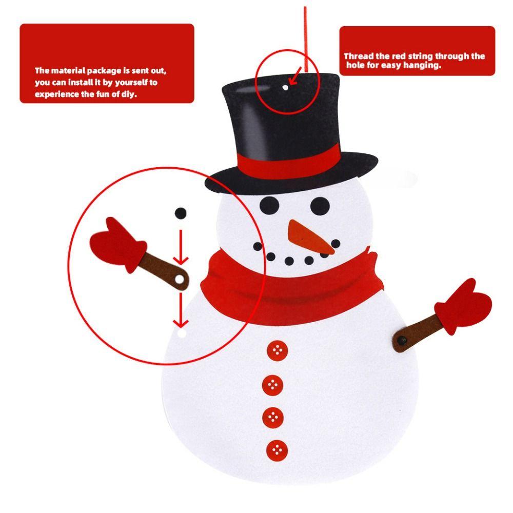 3pcs/set Santa Claus Santa Claus Pendant Cartoon Christmas Wall Hanging  Holiday Party