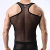 Men's Ultra-Thin Transparent Mesh Stretch Tight Sleeveless Shaping Vest