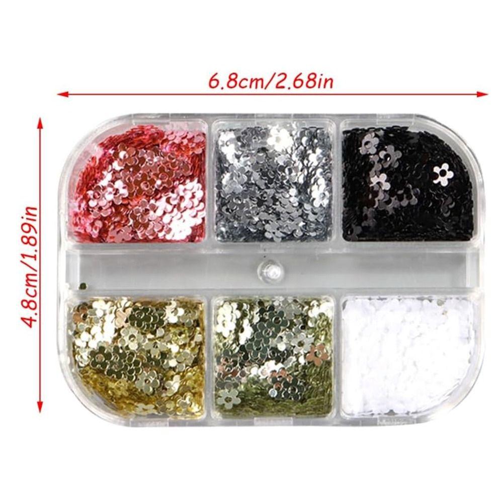 3D Five-petaled Flower Nail Sequins DIY Manicure Floral Nails Accessories for Women Girls