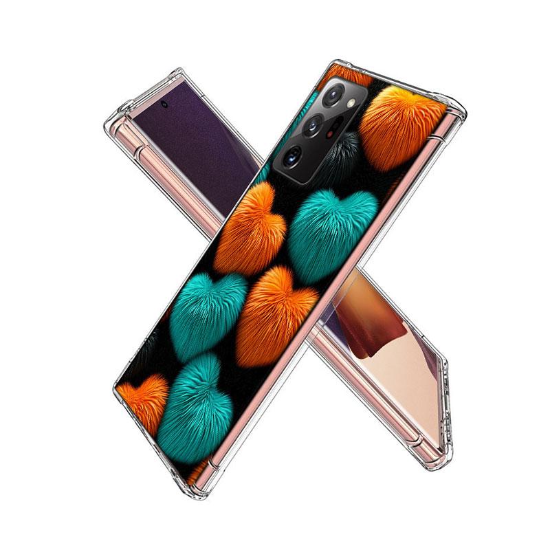 Furry Heart Phone Case for Samsung A55 A35 A25 A15 A07 A05S A16 A17 A26 A36 A37 A56 A57 Galaxy Note 20 10 A50S A71 A51 A31 A30 A