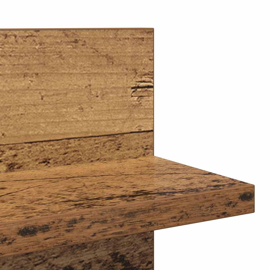 Wall Shelf Set 2 pcs Reclaimed Wood Look 80 x 11.5 x 18 cm Particleboard