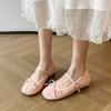 Small inner height increase bow Mary Jane shoes 2025 autumn new high-end soft-soled ballet single shoes women