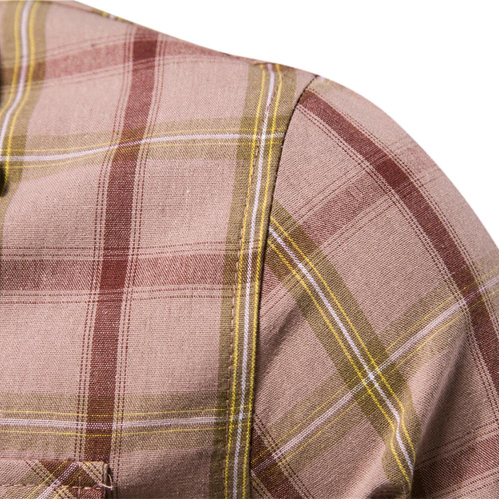 Осенняя новая мужская повседневная рубашка с карманом