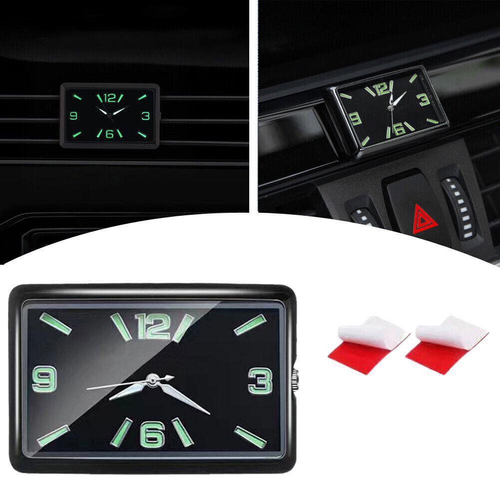 Минималистичные часы на приборной панели с зеленым дисплеем, тонкие часы для салона автомобиля, современный цифровой дисплей времени для автомобиля