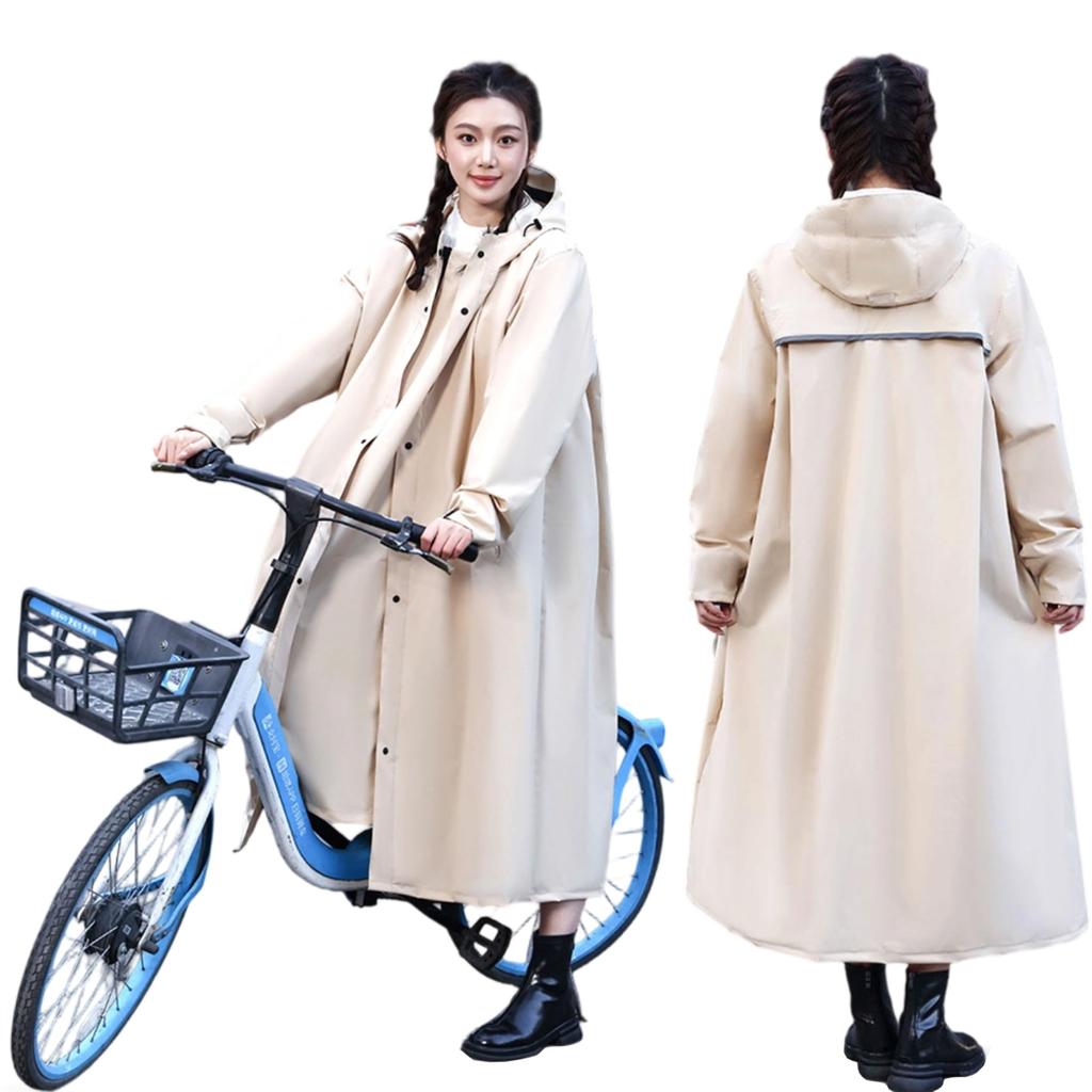 LLWAAV Raincoat for Cycling Double Perfect for Commuting To and Double Super Reflective Clear Backpack with Ideal for Outdoor Disaster and Motorcycle