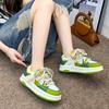 Thick Soled Vulcanized Shoes 2024 Autumn New Item Color Blocked Breathable Versatile Board Shoes Sports and Casual Women's Shoes