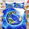 Детский Подростковый Постельный Комплект Планеты Звезды Космос Пододеяльник Вселенная Детское Постельное Белье Серия Галактика Вселенная Звезда Прозрачный Пододеяльник