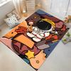 Astronaut Doodle Style Rug with Colorful Background Suitable for use as an anti-slip game mat for living room and bedroom sofas