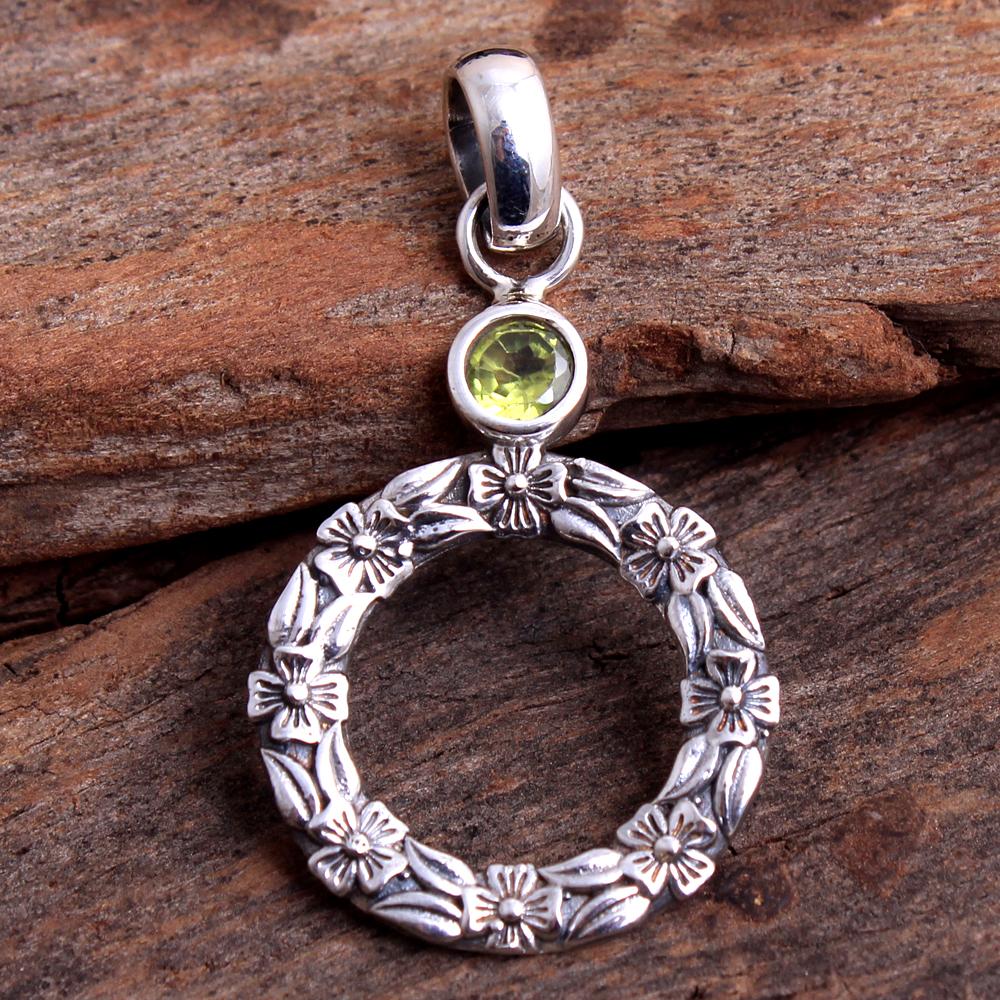 Подвеска ручной работы с синим топазом, перидотом, аметистом, ларимаром, цитрином, 100% стерлингового серебра 925 пробы, ювелирные украшения