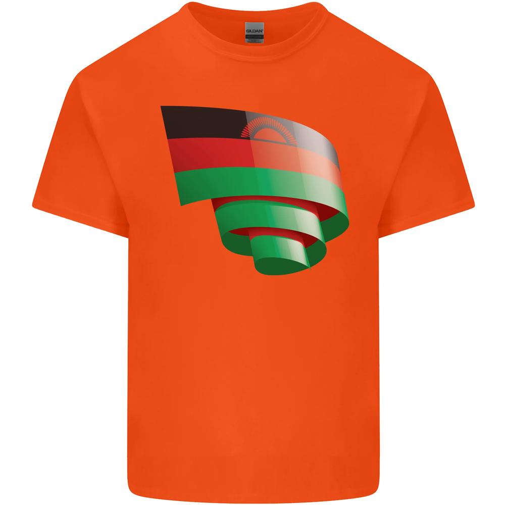 Curled Malawi Flag Malawian Day Football Unisexs Cotton TShirt Tee Top