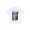 Футболка Stussy с коротким рукавом для подростков Свободный крой Хлопок 270 г Круглый вырез Повседневная одежда