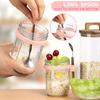 Overnight Oats Jars Portable Cereal Yogurt Bottle Lunch Glass Overnight Oats Containers with Lids Spoon Fruit Salad Storage Box