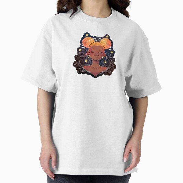 Space Buns Galaxy Girl - Cute Anime Design Oversized T-Shirt