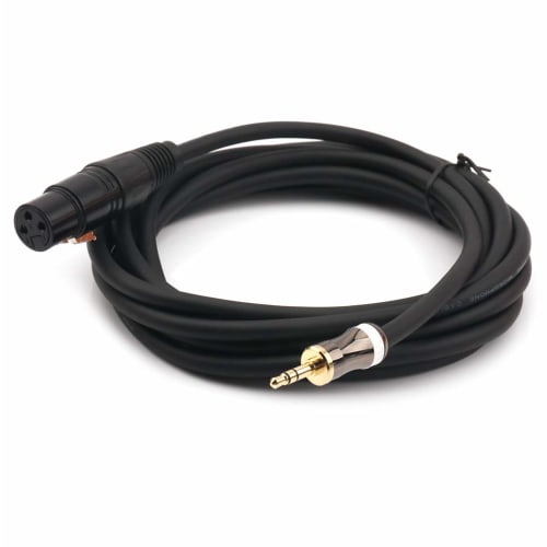 MOBOREST 3.5mm TRS Stereo to XLR Female Microphone Cable for Professional Studio, Live Performance, School, Church, Public Presentation, Party and Oth