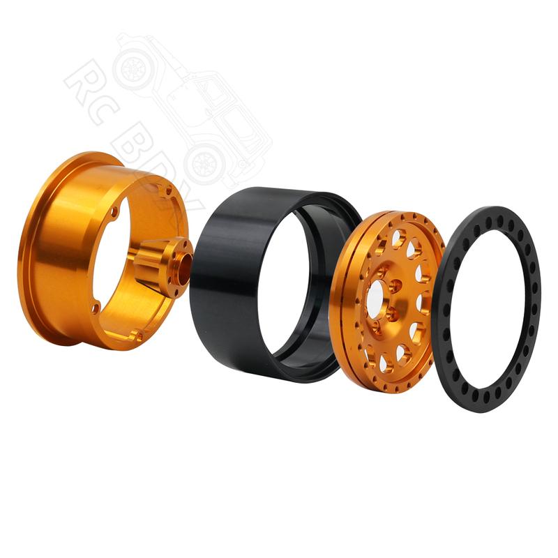 1/10 RC Crawler CNC Aluminum Alloy 2.2" Beadlock Wheels Rim for TRX4 TRX6 D90 Axial SCX10 Wraith Capra 1.9 RGT EX86100