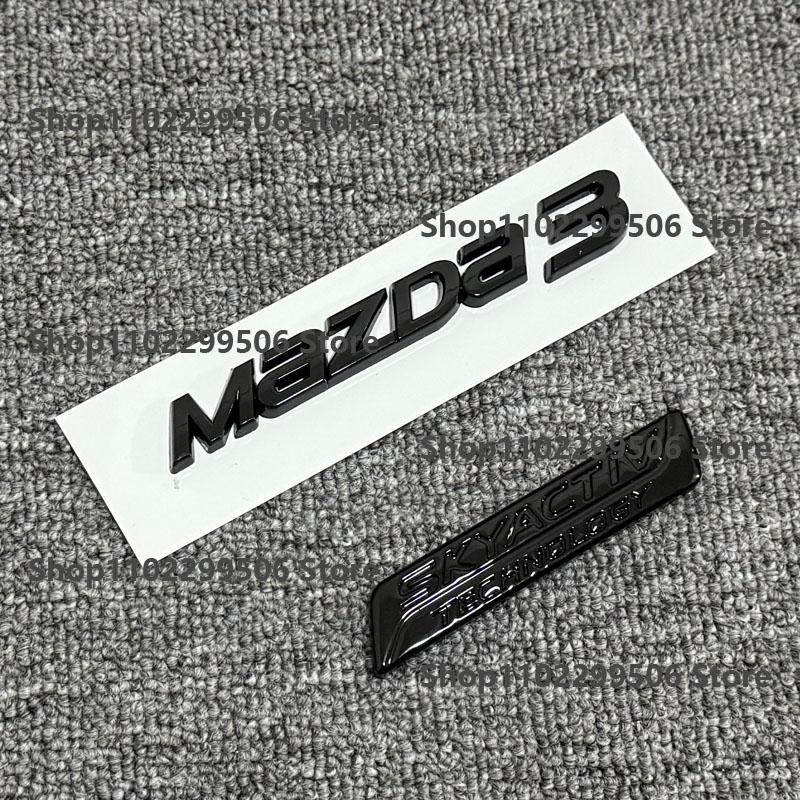 Черный ABS Значок для Mazda 3 2014-18 хэтчбек седан Логотип Автомобиль Передняя решетка Багажник Задняя дверь Значок Наклейка Креативная модификация rkwad05