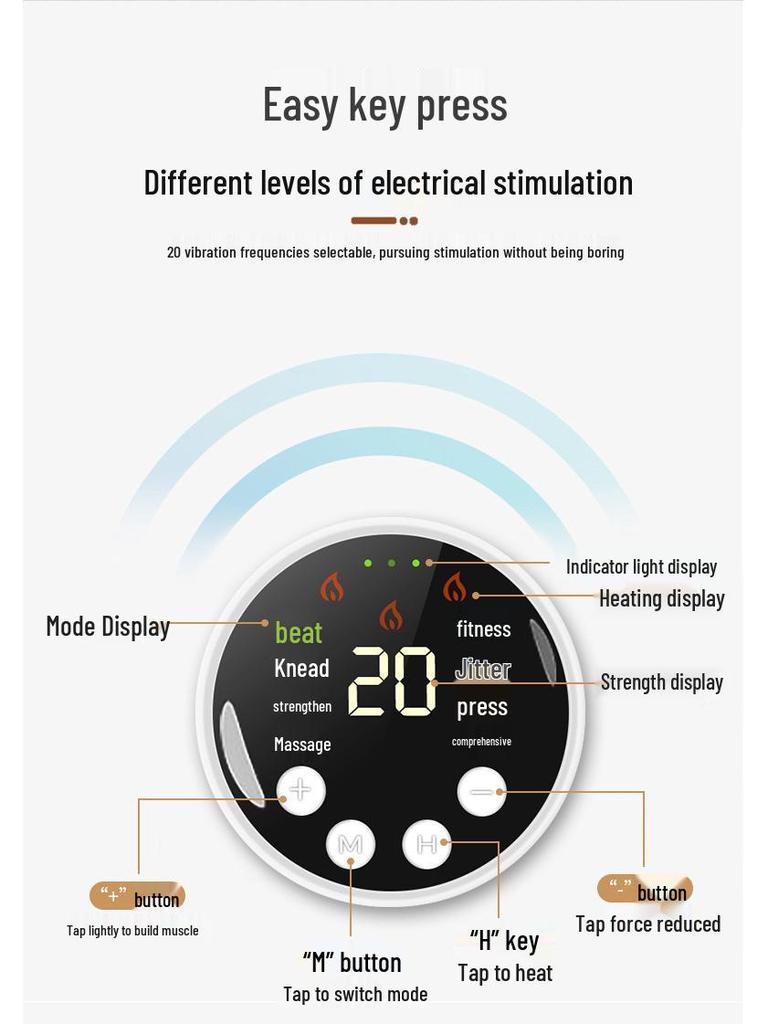 EMS Пульсовый Массажер для Живота с Подогревом и Пояс