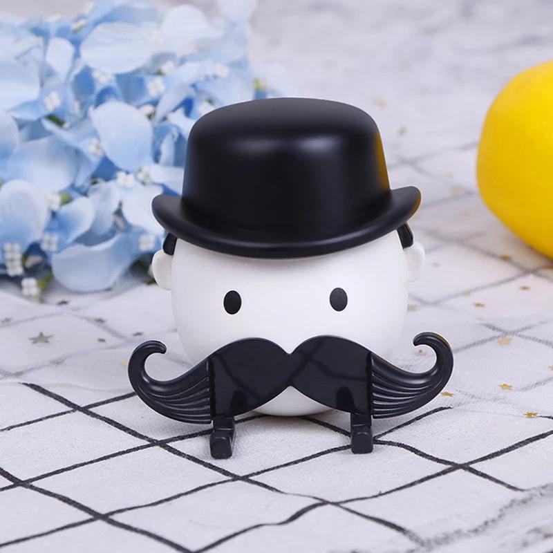 Пластиковый держатель для бритвы в форме усов, настенная присоска для ванной комнаты, стойка для хранения бритв, бороды, бритвы, органайзер, крючок с присоской