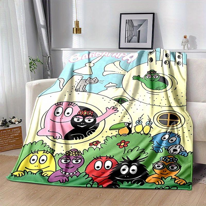 1pc, Barbapapa Family Throw Blanket, Soft & Cozy Home Decor for Couch, Bed, Car, Travel, Camping, Office Nap, Perfect Gift for FriendsB013