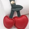 Стильный брелок из ПУ-кожи с дизайном вишен для женщин, портативный шарм-аксессуар для сумки