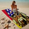 proof beach towel with a Hulk Hogan1 pattern - soft,absorbent,quick-drying,machine washable - perfect for swimming,camping,bathing