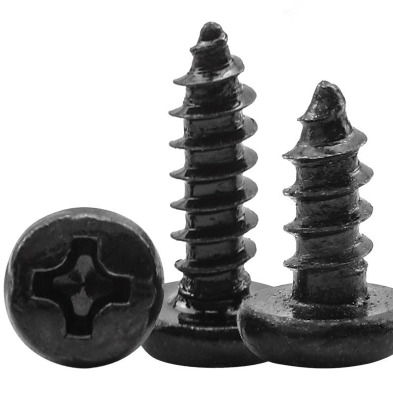 Саморезы по дереву BA Black Cross с круглой головкой, крупный зуб, закаленные M2.9/M3