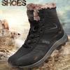 Мужские зимние ботинки больших размеров 40-48, водонепроницаемые мужские ботинки для активного отдыха, высокие ботинки для снега, мужская обувь