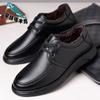 Men's Shoes Leather Casual Leather Shoes Soft Leather Soft Sole New Breathable Non-slip Driving Shoes Middle-aged and Elderly One-pedal Dad Shoes
