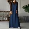 Женское повседневное свободное однотонное платье с V-образным вырезом и открытой спиной, длинное платье без рукавов, женское вечернее платье