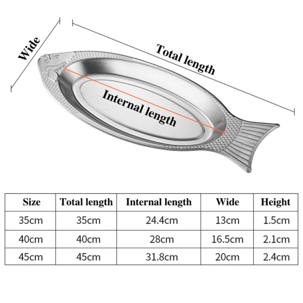 Oval Steamed Fish Plate Fish-Shaped Tray Plates Creative Barbecue Plate