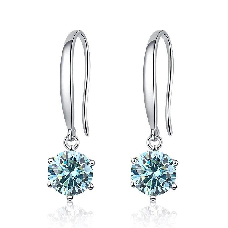 Bague Ringen Длинные серьги из стерлингового серебра S925 с инкрустацией муассанитом цвета D для девушки, подарок на День святого Валентина