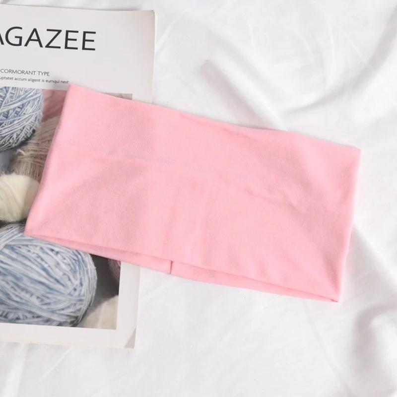 Корейская повязка на голову для бега, однотонная, широкие эластичные резинки для волос, женская, мужская, для спорта, йоги, черная, мягкая, для умывания лица, макияжа, головной убор