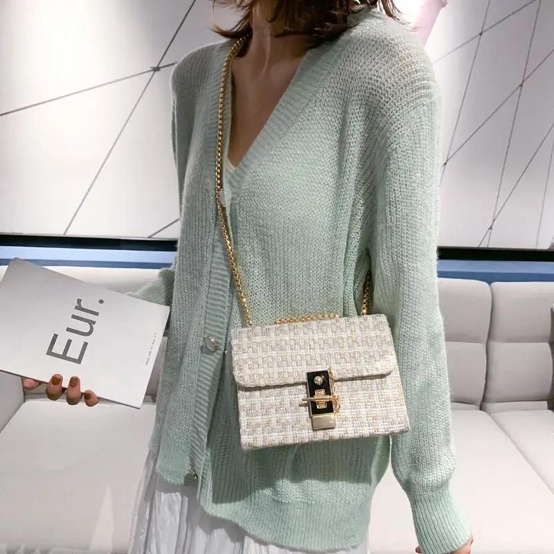 Autumn and Winter Small Fresh Chain Small Bags Female Single Shoulder Mini Small Square Bag Hundred with Fashion Crossbody Small Package