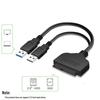 USB-питание, двойной USB 3.0 на 2,5-дюймовый SATA-адаптерный кабель с медным сердечником