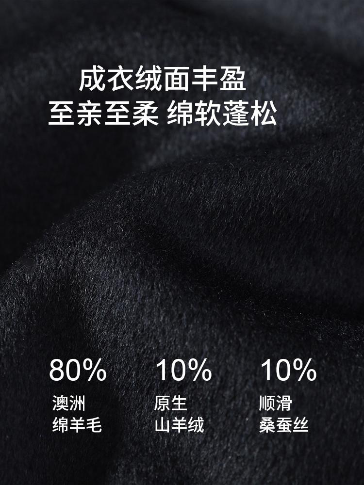 [Sheep wool+cashmere] Light luxury business warm and skin friendly stand up collar jacket for men, crisp and stylish jacket