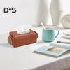 Square Tissue Box Holder Solid Color Large Capacity Foldable Design Easy Assembly Countertop Tissue Case Cover