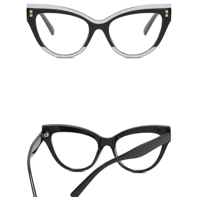 Заклепочная черно-белая цветовая гамма для новых оправ для очков, модная и маленькая по внешнему виду