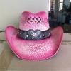 Западный Ковбой Розово-Красный Любовные Аксессуары Утолщенная Летняя Ковбойская Шляпа Солнцезащитная Шляпа 2025 Новая Рыцарская Шляпа Ковбой Мужчины и Женщины