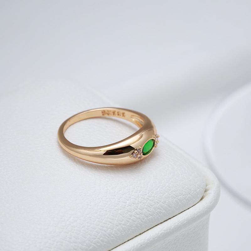 Kinel блестящие зеленые кольца с цирконом для женщин, свадебные украшения для невесты