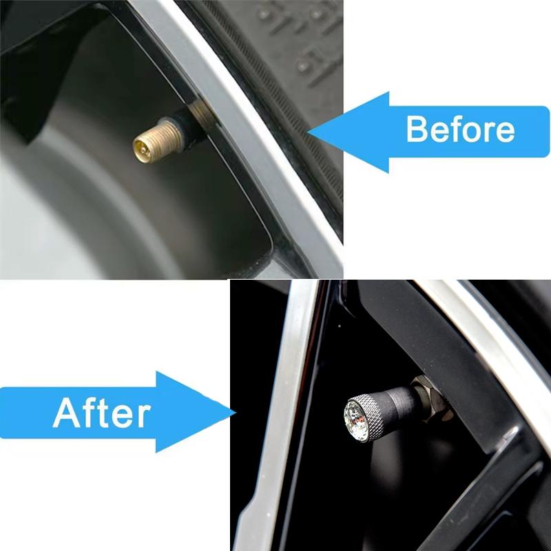 xlnpu7 Car Wheel Tire Valve Stems Caps Crystal Tyre Rim Stem Covers Airdust Waterproof for BMW VW Toyota Auto Moto Car Accessories Tool